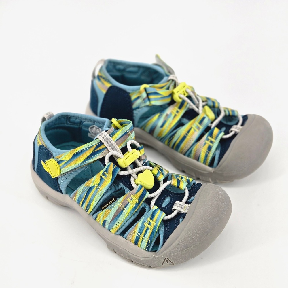 KEEN Newport H2 Kids 13 Blue Yellow Water Sandals Hiking Trail Gorpcore Shoes